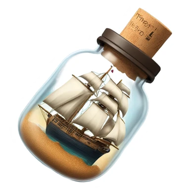 starship in bottle sticker