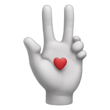 finger heart shape sticker