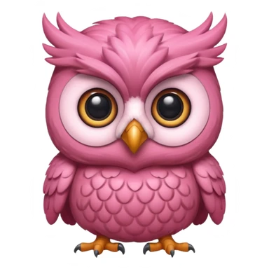 image of a pink owl sticker