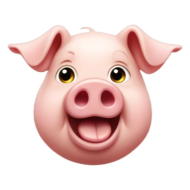 Pig sticking out toung  sticker