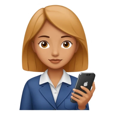Admin girl working with phone sticker