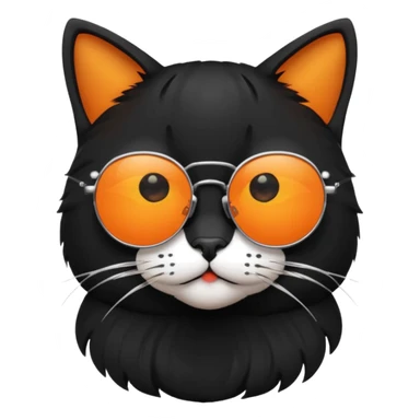 cool cat with round sunglasses sticker