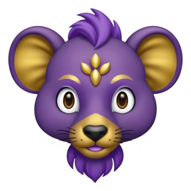 The sha animal that represents the god Sutekh/Set in ancient egyptian mythology, themed purple and gold, but male anthropomorphic sticker