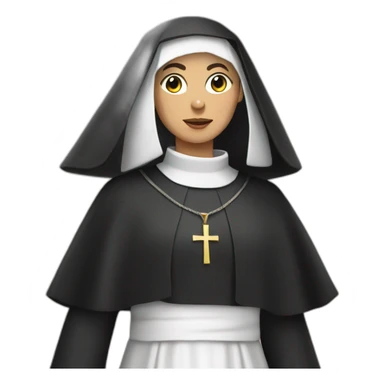 Isabel Diaz Ayuso dressed as a nun sticker