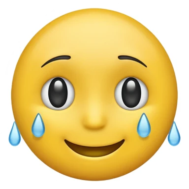A happy emoji but a transparent sad emoji on top sticker
