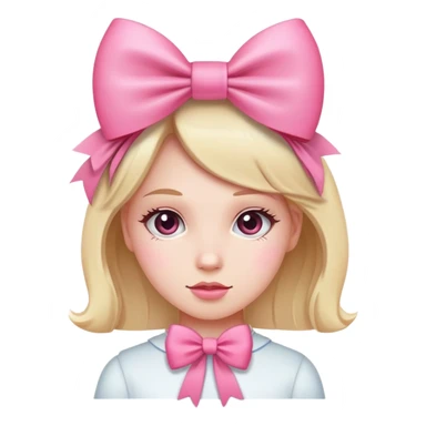 Girl with a pink bow sticker