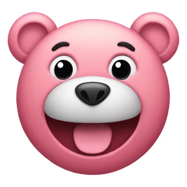 pink teddy bear smiling sticker