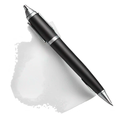 pen with a piece of paper sticker