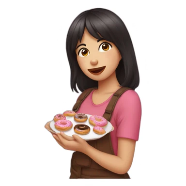 Indila eat donuts sticker
