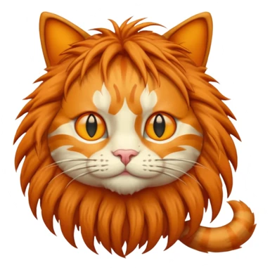 orange cat with dreads sticker