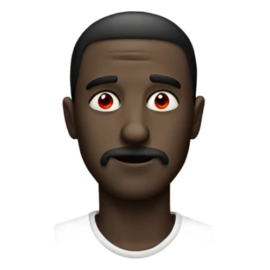 Man with red eyes black pupils smoking  sticker