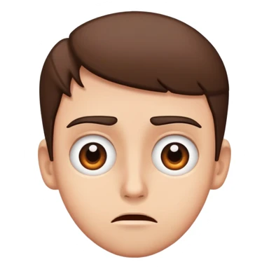 Face staring eyes half open bored face sticker