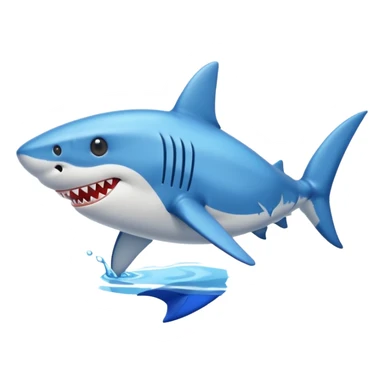 Shark with blue shoes sticker
