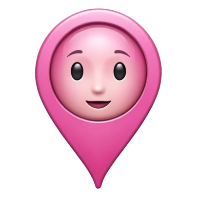 Pink location pin sticker