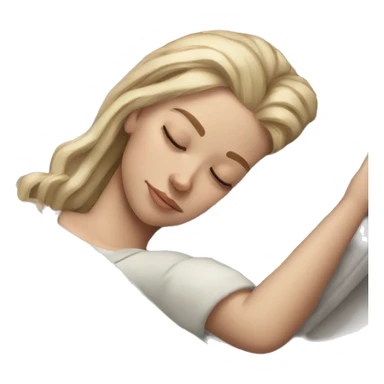 aesthetic white girl sleeping  sticker
