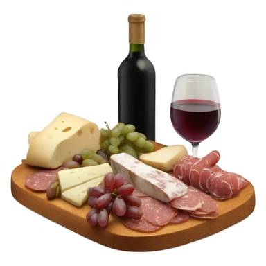 italian charcuterie board with wine sticker
