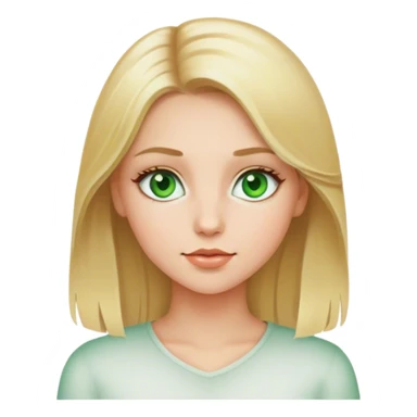 Most beautiful blonde hair girl with perfect green eyes sticker