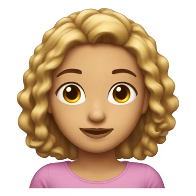 Una chica morena con cabello lacio sticker