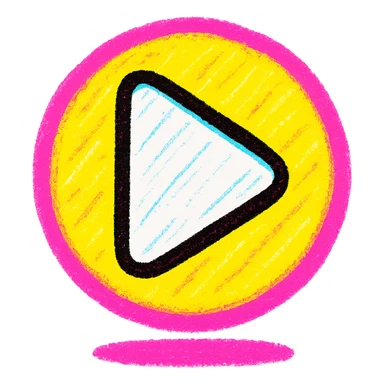 Graphic: 🎥 Play button icon (white) with yellow glow.
Animation: Play button pulses softly.
Background: Transparent.


 sticker