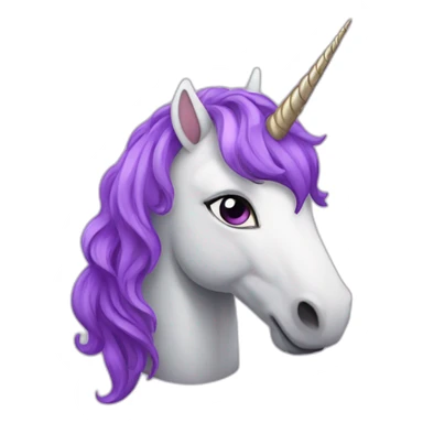 Purple unicorn sticker