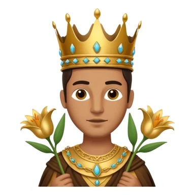 Ancient Minoan prince of lillies sticker