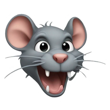 evil rat smoke from ears sticker