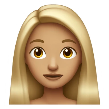 tan girl with dirty blonde long hair and light brown eye sticker