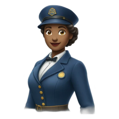 polar express stationmaster woman sticker