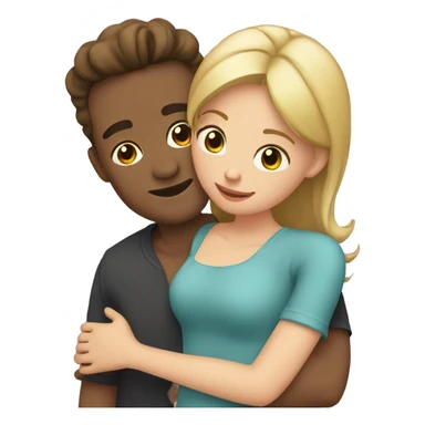 Man hugging girlfriend sticker