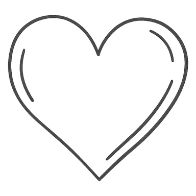 like icon, hand drawn outline style sticker