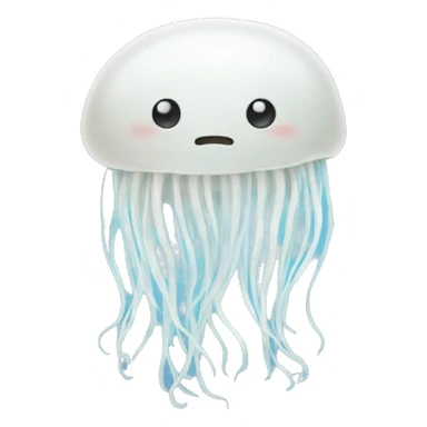 White jellyfish  sticker