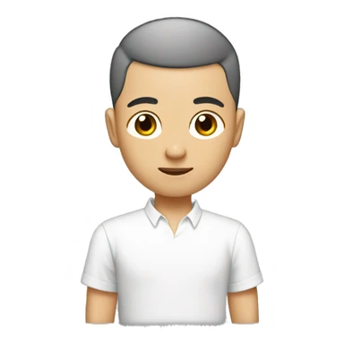 Joey taiwanese Buzz cut white shirts  sticker