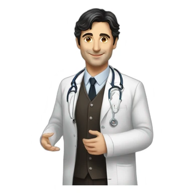 Andrea Montella blessing with doctor dress sticker