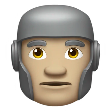 Moai BodyBuilder with grey skin sticker