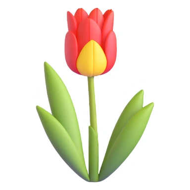 Easter tulip flower sticker