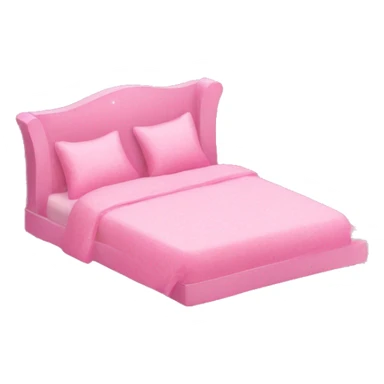 Glitter pink bed with glitter curtains, super fancy sticker