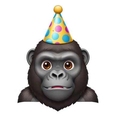 Gorilla with a part hat sticker