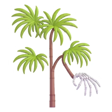 skeleton palm sticker