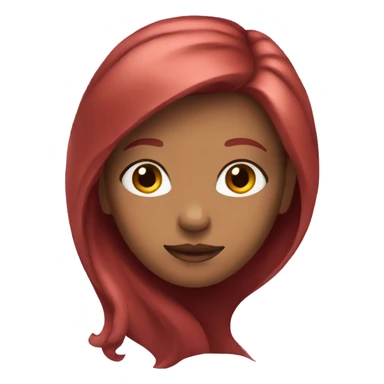 Girl in red hair sticker