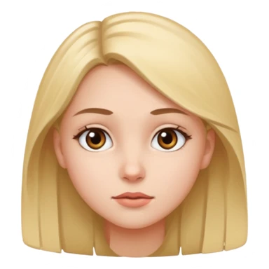 Girl looking to the side with her eyes sticker