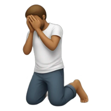 Clumsy praying sticker