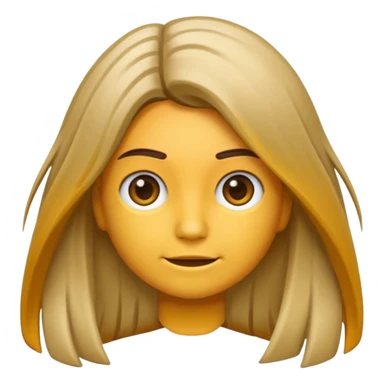 emoji de una persona que le estan haciendo mechas californianas sticker
