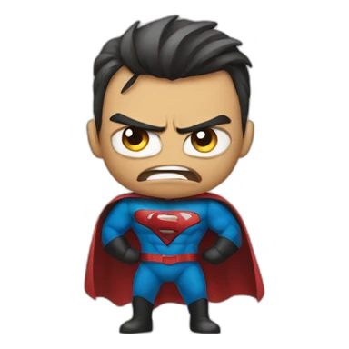 superhero getting angry sticker