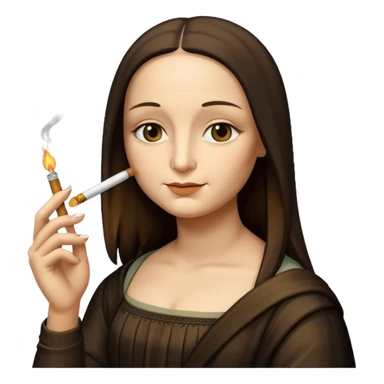Sigara içen monalisa sticker