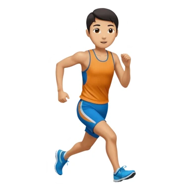 running asian sticker
