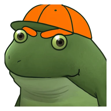 bufo with orange cap sticker