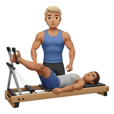 guy workout pilates reformer  sticker