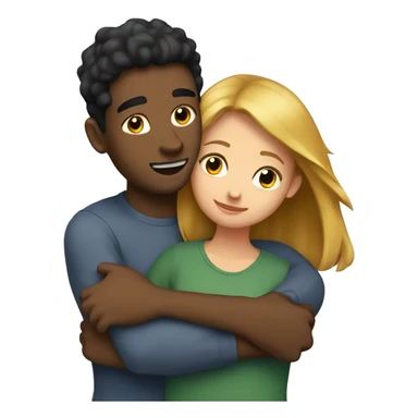 boyfriend hugging girlfriend  sticker