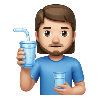 Minecraft Steve with water cup sticker