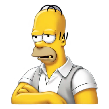 Homer Simpson wearing LGBT tshirt sticker